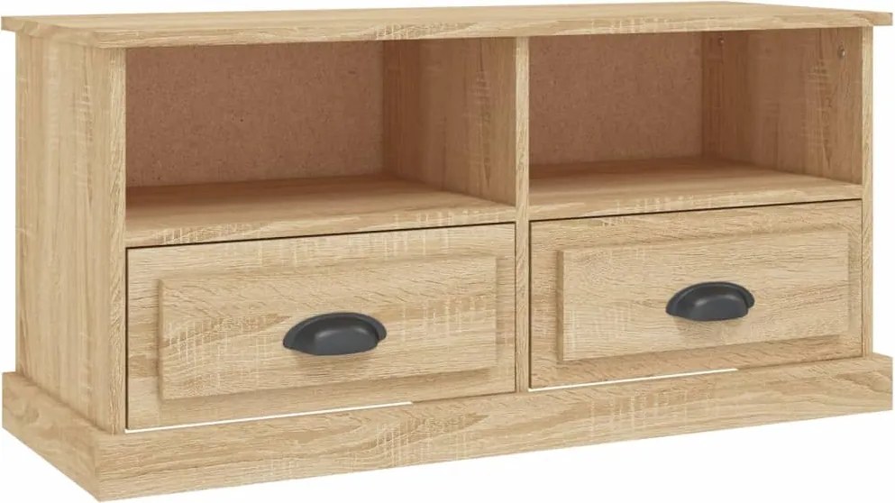 vidaXL sonoma tölgy színű szerelt fa fali TV-szekrény 93x35,5x45 cm