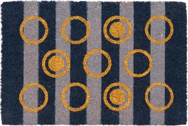 Lábtörlő cipőhöz 40x60 kókusz Couleur csillámos arany karikák