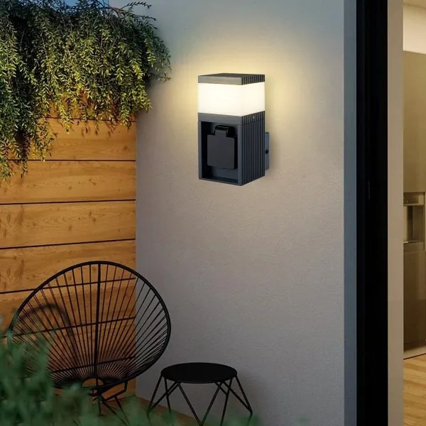 Brilagi - kültéri lámpa SCHUKO aljzattal PILLAR 1xG9/11W/230V IP44 antracit