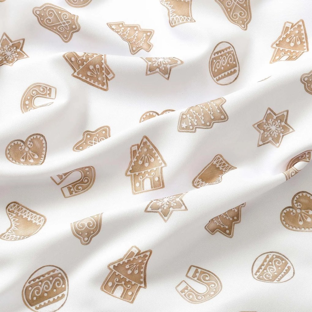 Goldea karácsonyi kör alakú teflonos terítő - mézeskalácsok Ø 130 cm