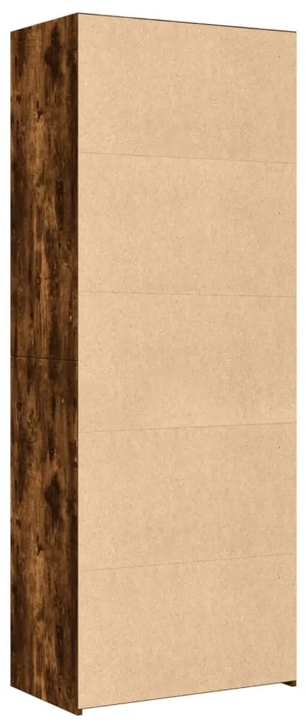 füstös tölgy színű szerelt fa magasszekrény 70 x 41 x 185 cm
