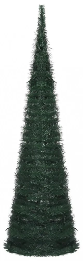 zöld elővilágított pop-up mű zsinórkarácsonyfa 150 cm