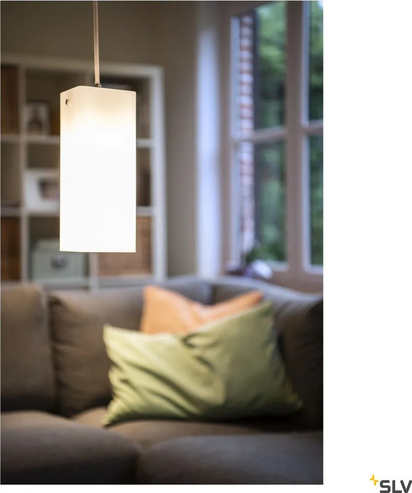 SLV 1003432 QUADRASS Modern Függesztett Lámpa Fehér, Króm E27 IP20