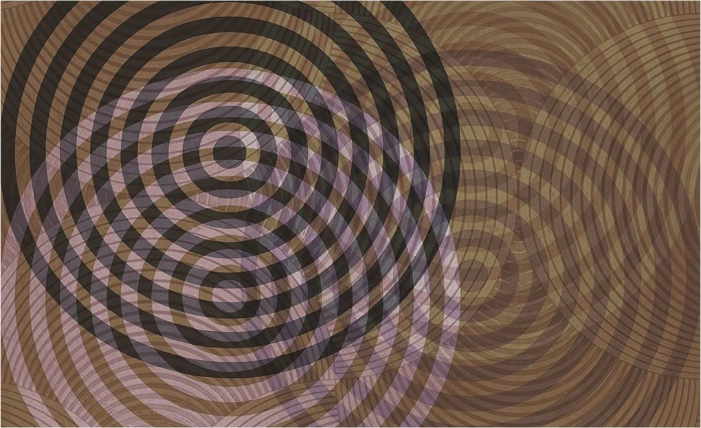 Fotótapéta Falra az előszoba konyhájába Hipnotizáló körök 416x254 Ragasztó