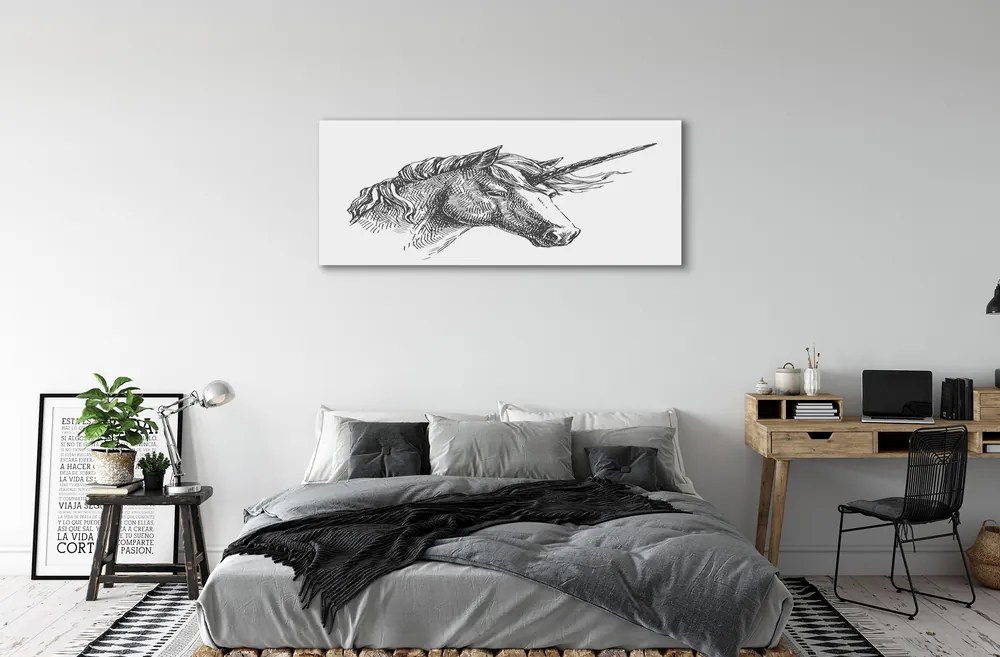 Canvas képek rajz egyszarvú 140x70 cm