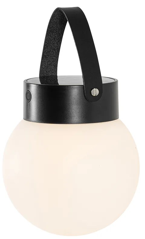 Kültéri lógólámpa fekete, beépített LED-del, 3 fokozatban szabályozható napenergia - Cornelia