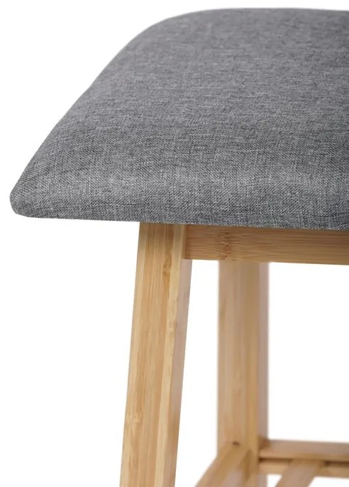 Natúr Bambusz Cipős, Szürke Betétekkel. DR-N1012 GREY2