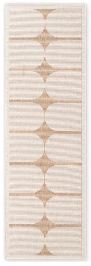 Bézs-elefántcsont színű kültéri-beltéri futószőnyeg 80x250 cm Duet Bowen – NORTHRUGS