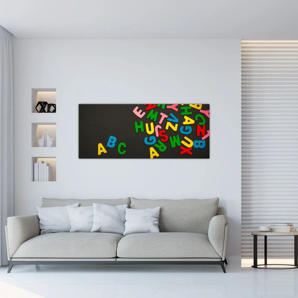 Kép - színes betűk (120x50 cm)