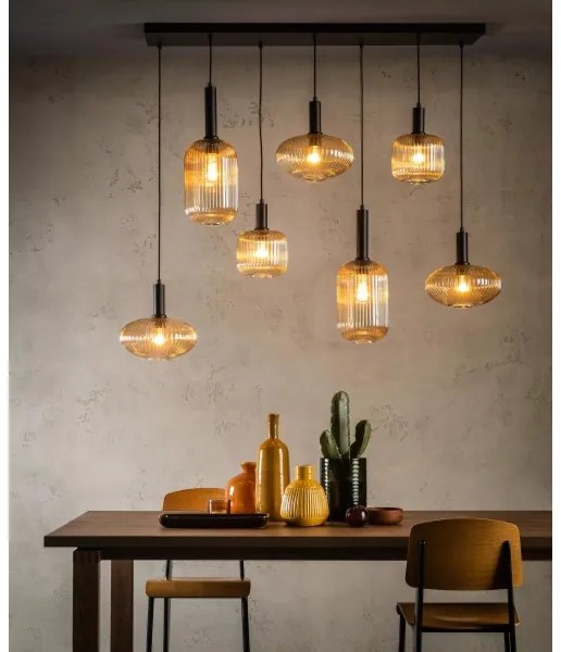 Lucide 45386/07/62 - Csillár zsinóron MALOTO 7xE27/40W/230V