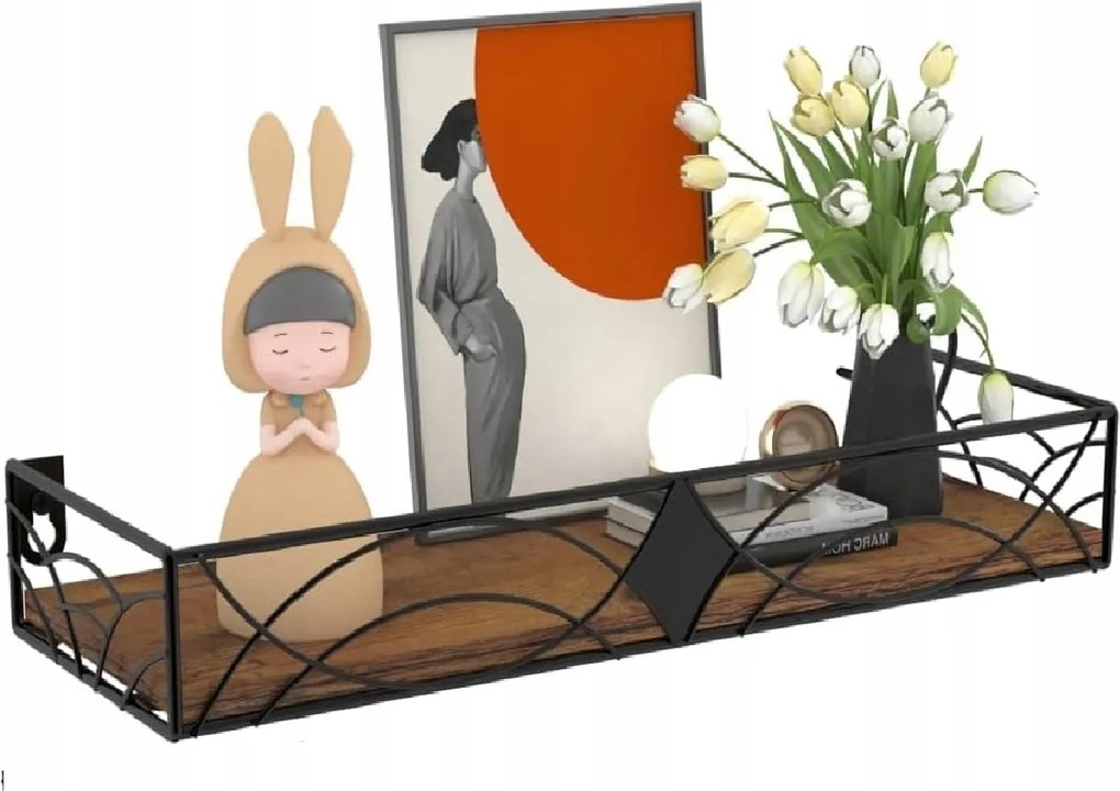 1. Db Könyvespolc Horlimer JZEU-BJ220717 13 cm x 41 cm x 7 cm retro fa