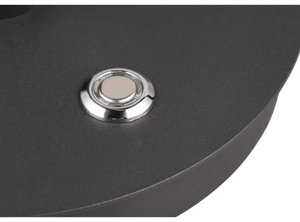 Fekete LED asztali lámpa fém búrával (magasság 56 cm) Nala – Trio Select