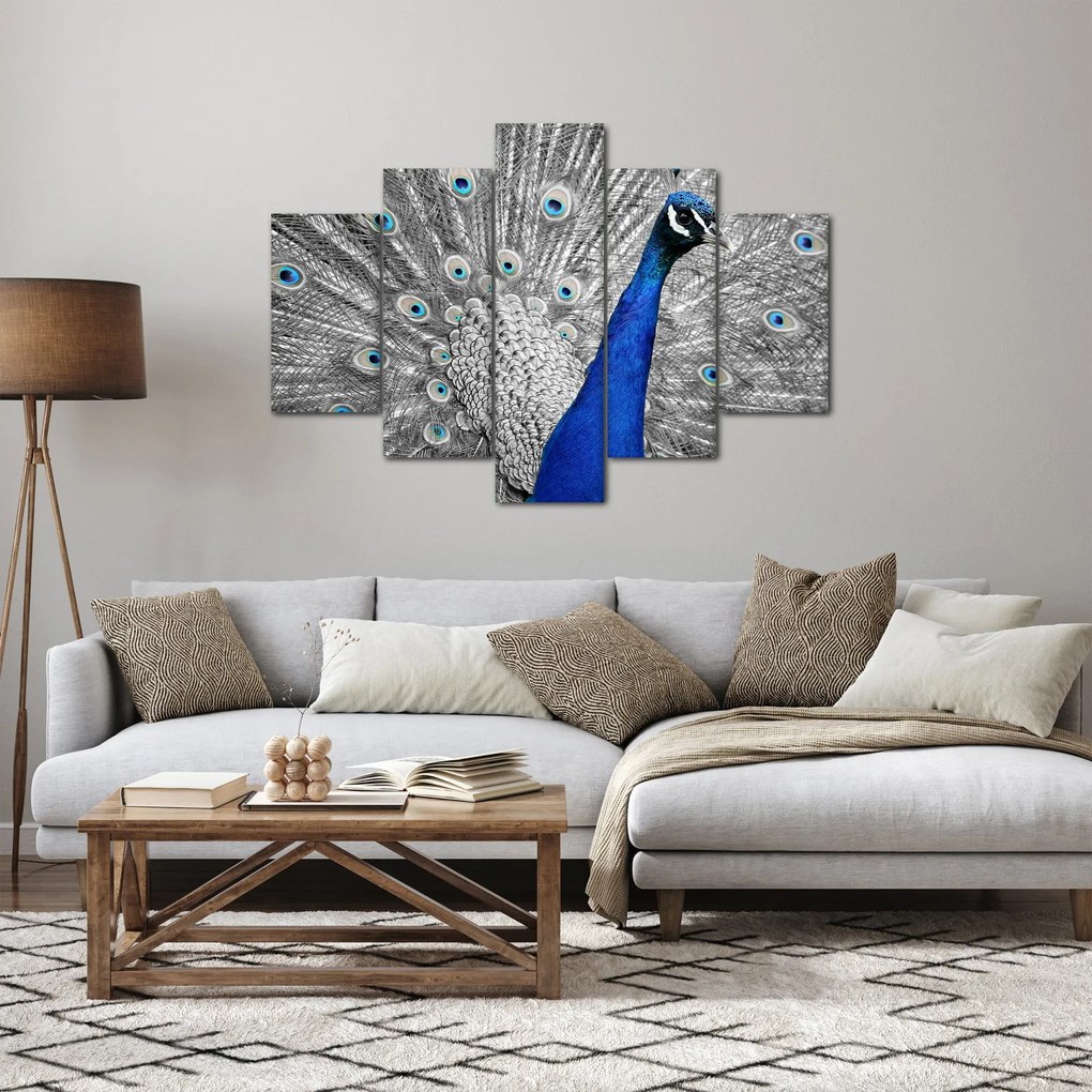 Kék páva képe (150x105 cm)