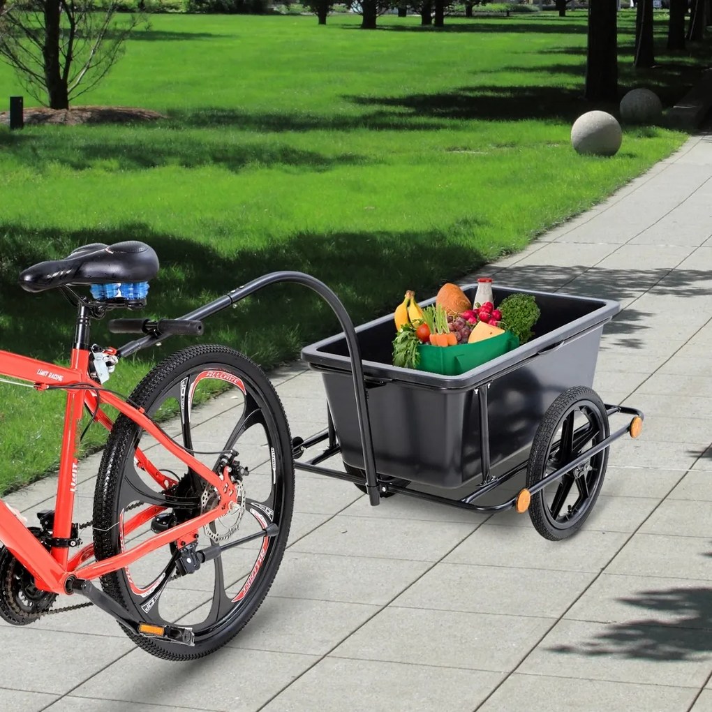 TERY kerékpáros utánfutó, 90l, 61x153x90cm, fekete Monzana