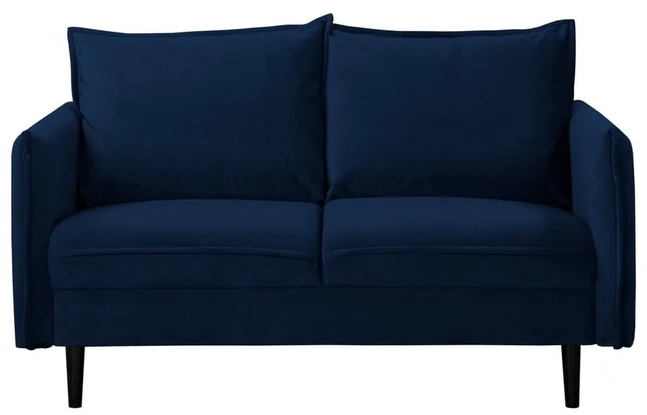Sötétkék bársony kanapé 138 cm Juli – Ropez
