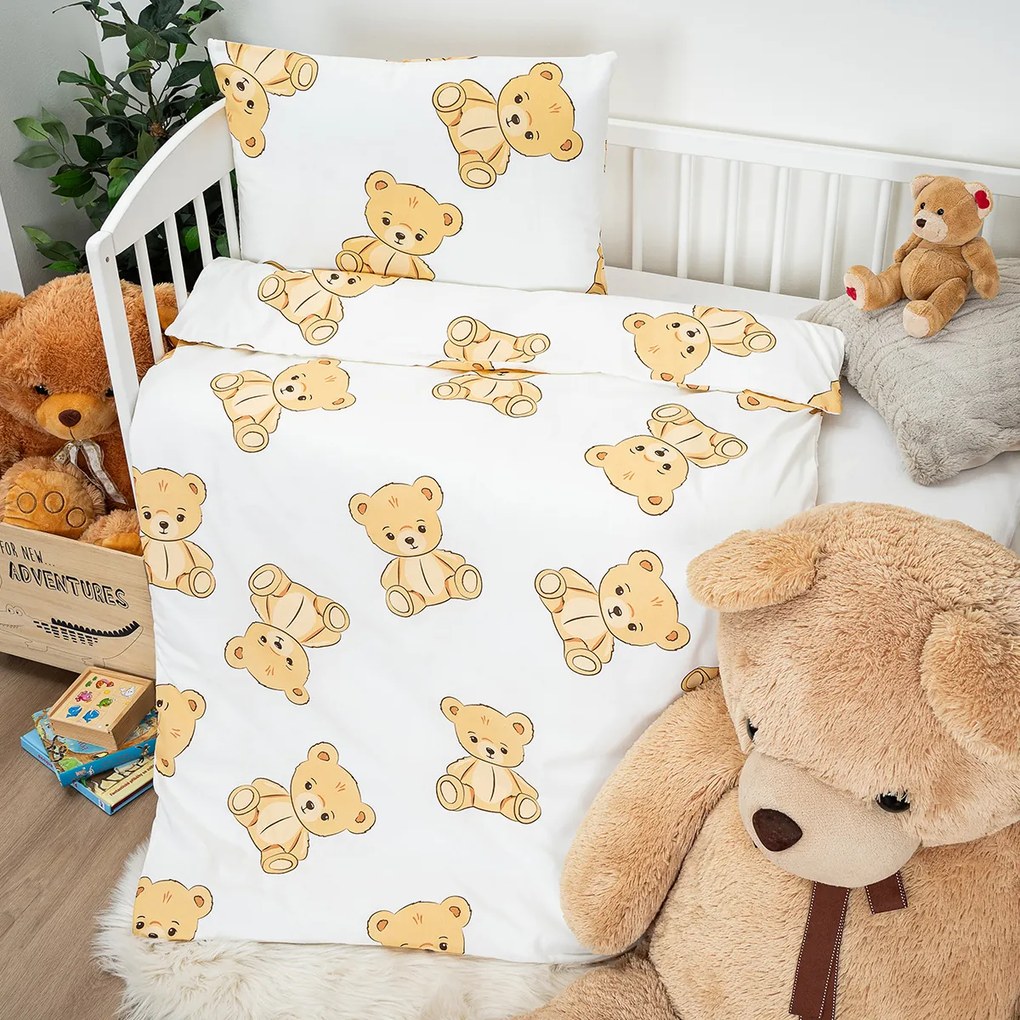 4Home Teddy gyerek pamut ágyneműhuzat kiságyba, 100 x 135 cm, 40 x 60 cm, 100 x 135 cm, 40 x 60 cm