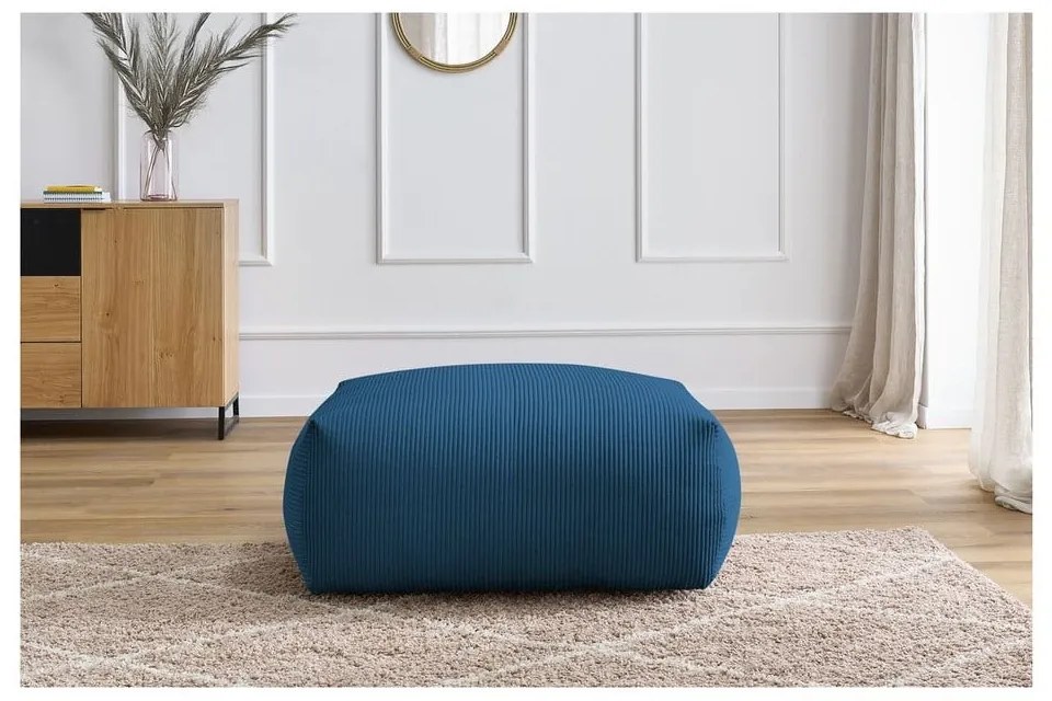 Sötétkék kordbársony lábtartó Voltaire – Bobochic Paris