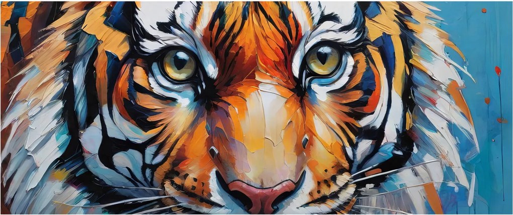 Kép - Tigris látképe, festmény (120x50 cm)
