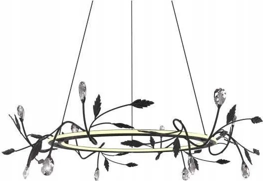 Apeti Candellux Led lámpa levelekkel kristályokkal, 36W