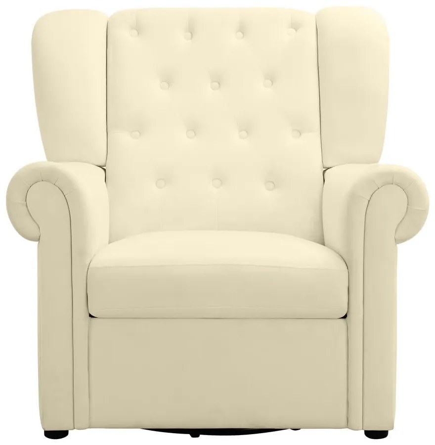 Fehér bársony chesterfield-hinta fotel Lillyse – Støraa