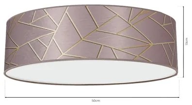 Mennyezeti lámpa ZIGGY 3xE27/60W/230V rózsaszín/arany