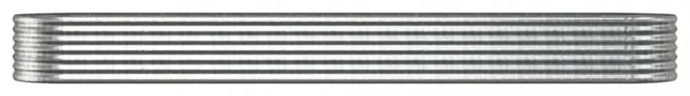 ezüstszínű horganyzott acél kerti magaságyás 368x80x36 cm