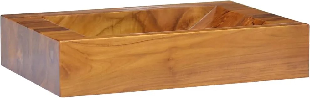 vidaXL tömör tikfa mosdókagyló 50 x 35 x10 cm