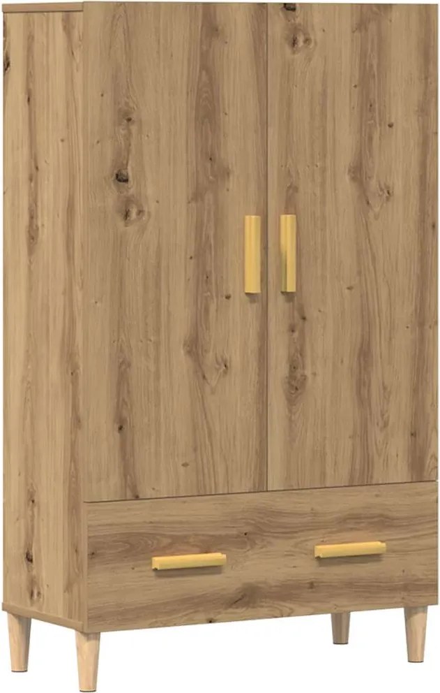 vidaXL Highboard artisan tölgy 70x31x115 cm gépi úton előállított fa