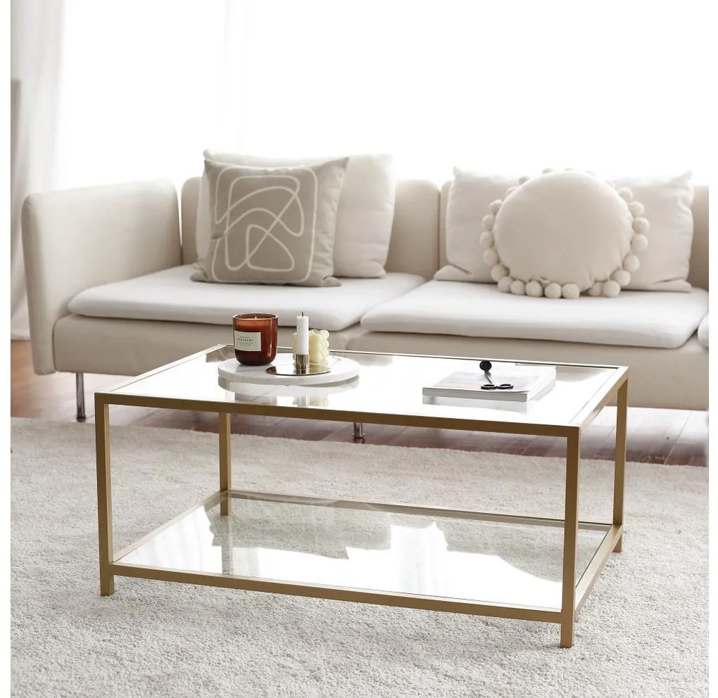 Kávésasztal ASTRO 40x90 cm arany