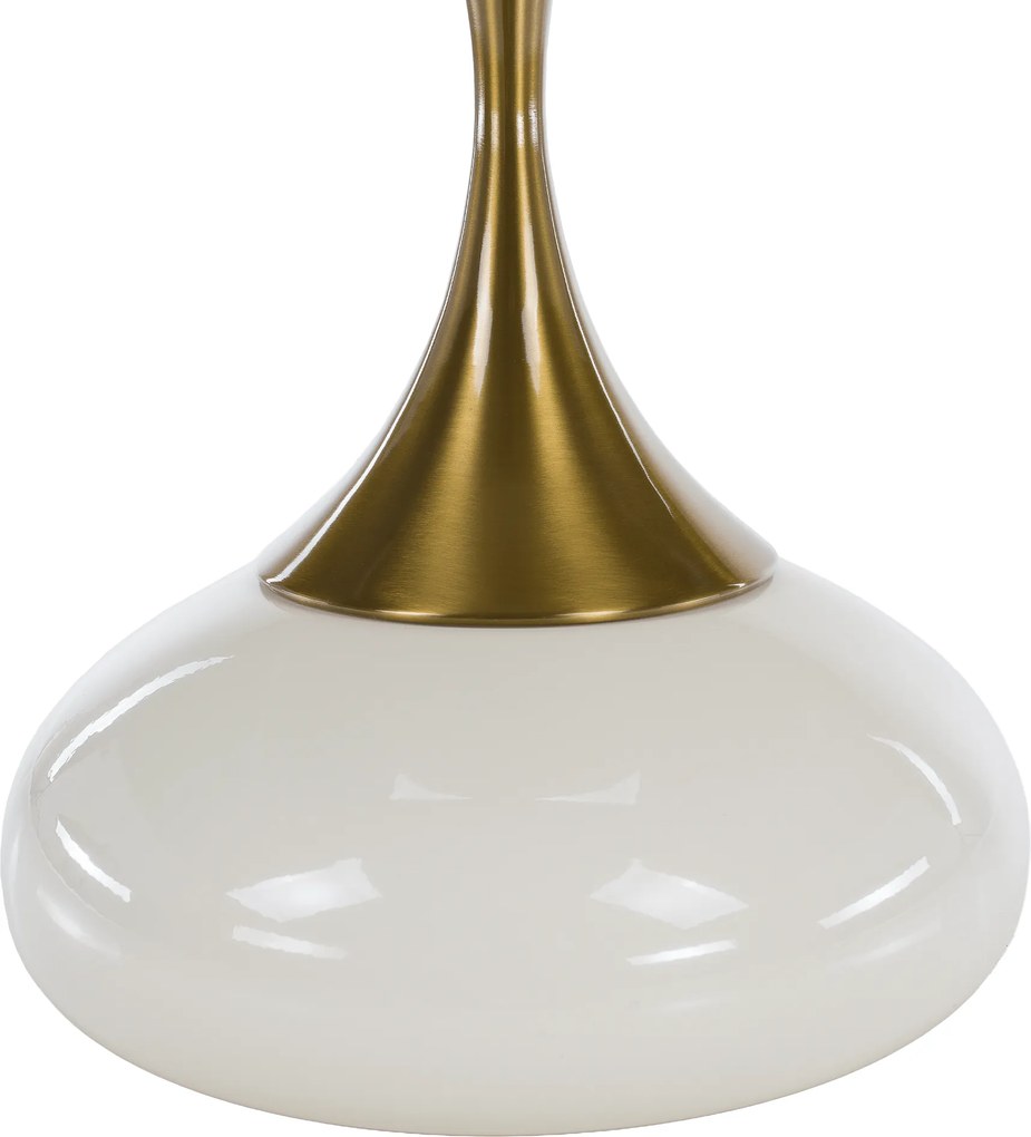 Kisasztal, fehér Ivory/arany, FEJ