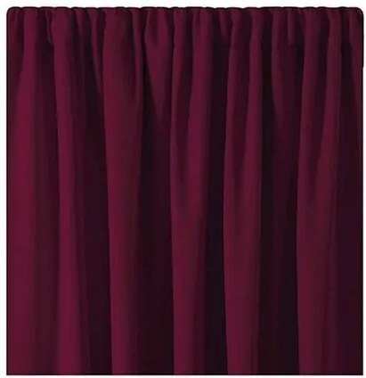 AmeliaHome Blackout Oxford Pleat függöny, bordó, 140 x 245 cm