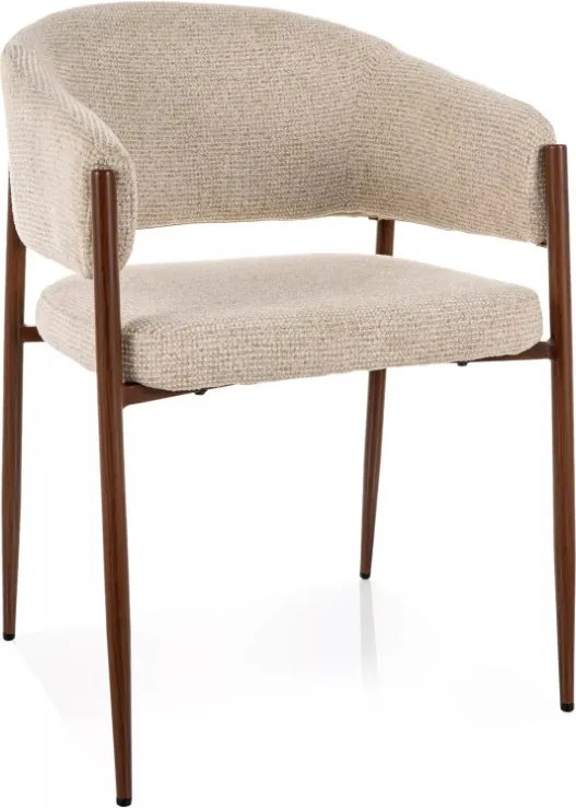 Akita étkezőszék világos bézs/dió