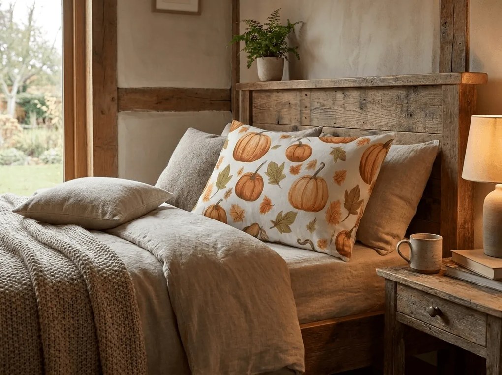Mikroszálas párnahuzat AUTUMN PUMPKINS 70x90 cm, színes