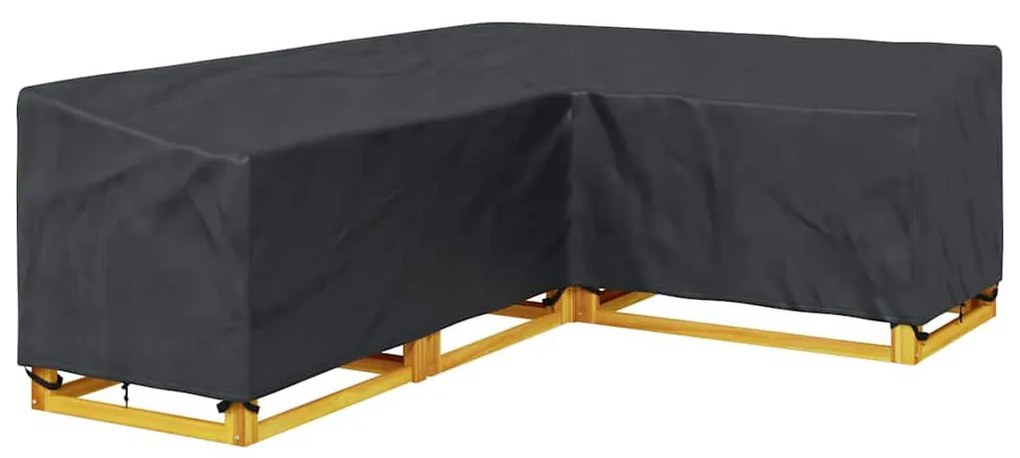Kültéri bútorhuzat Fekete 250 x 180 x 80 cm 210D Oxford Szövet