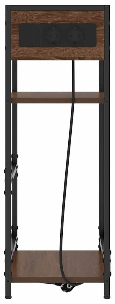 Éjjeliszekrény fiókkal barna tölgy 40 x 27 x 76 cm Faanyag