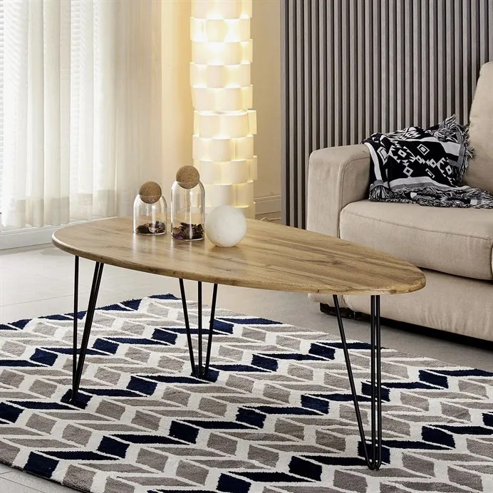 Dohányzóasztal 120 × 67 × 46 cm MDF vadtölgy AF-3014 OAK