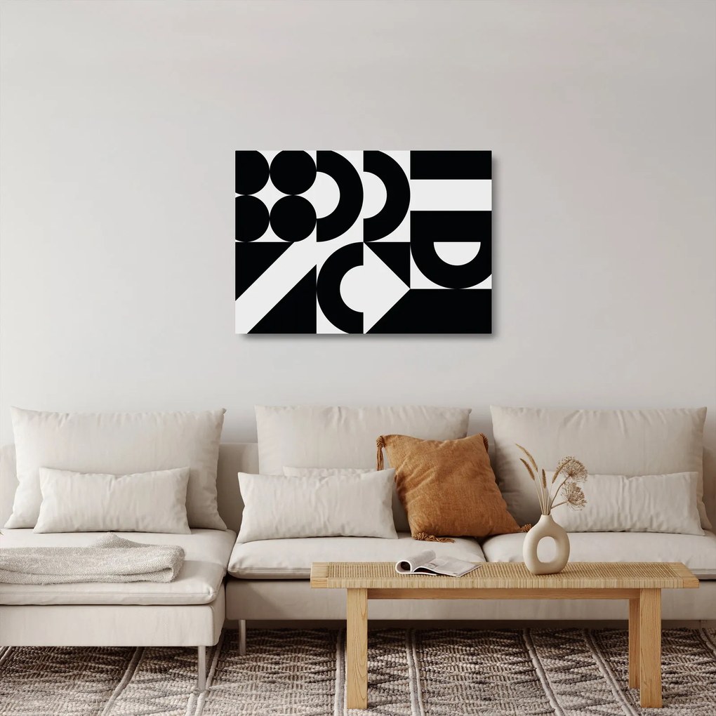 Üveg kép - Geometriai absztrakció N⁰2 (70x50 cm)