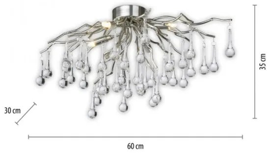 Paul Neuhaus 8090-55 - Felületre szerelhető csillár  ICICLE 4xG9/40W/230V 30x60 cm króm