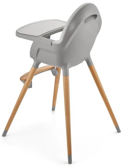 KINDERKRAFT - 2 az 1-ben FINI2 gyerek etetőszék bükk/szürke