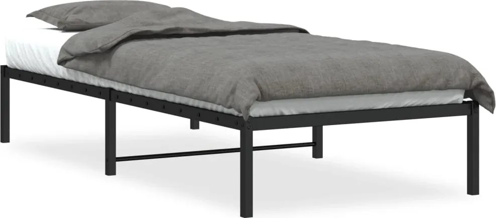 vidaXL fekete fém ágykeret 90 x 190 cm