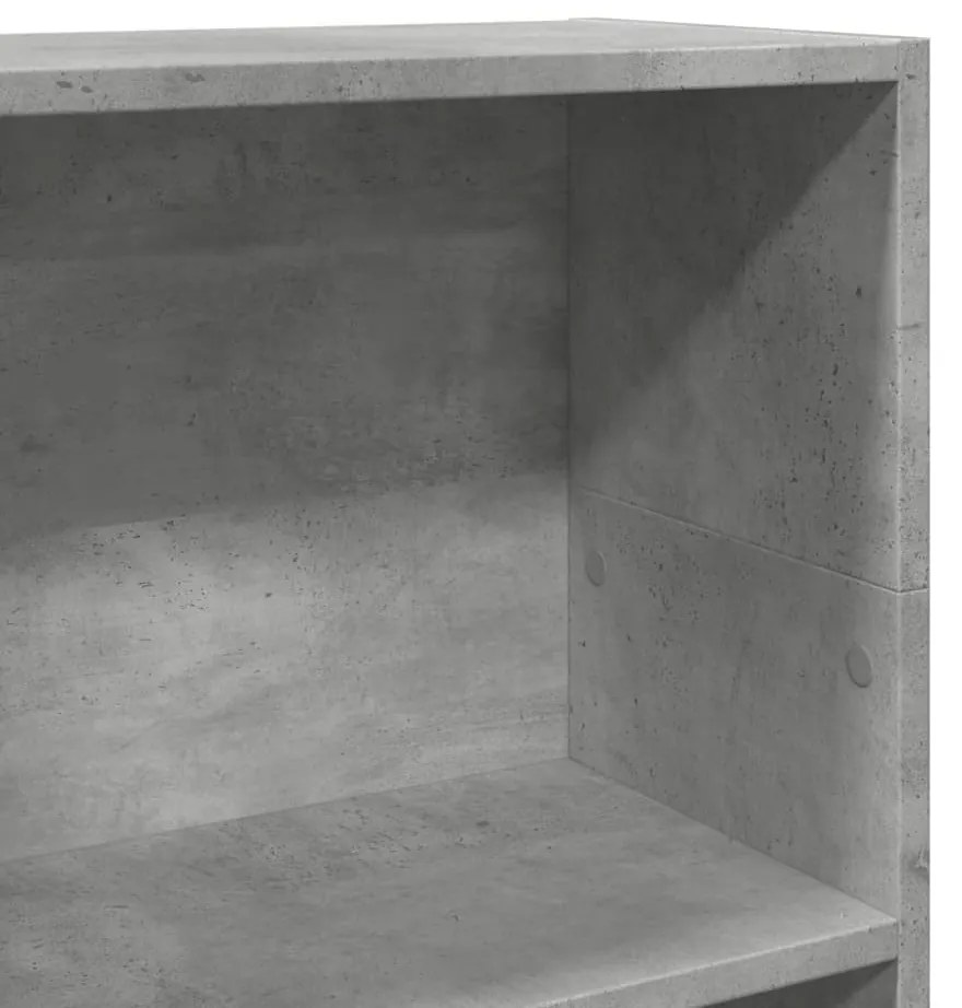 betonszürke szerelt fa könyvespolc 40 x 24 x 109 cm