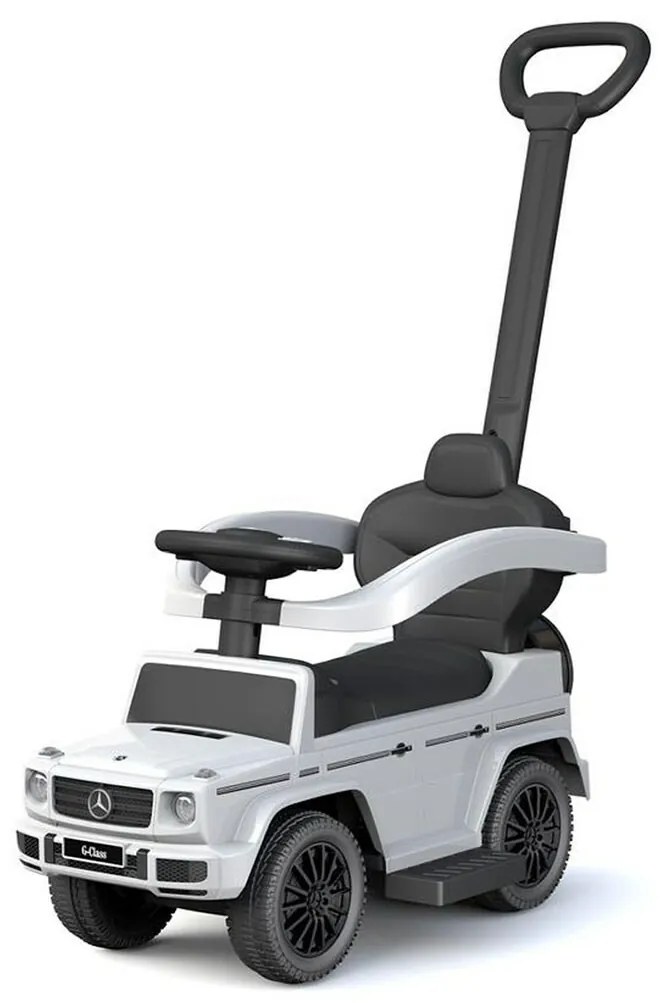 Baby Mix Mercedes Benz G-Class futóbiciklivezetőrúddal, fehér