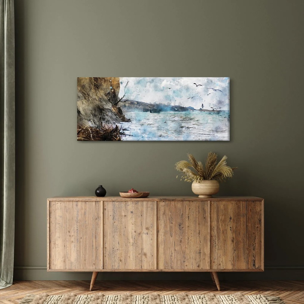 Kép - Zátony, akvarell (120x50 cm)