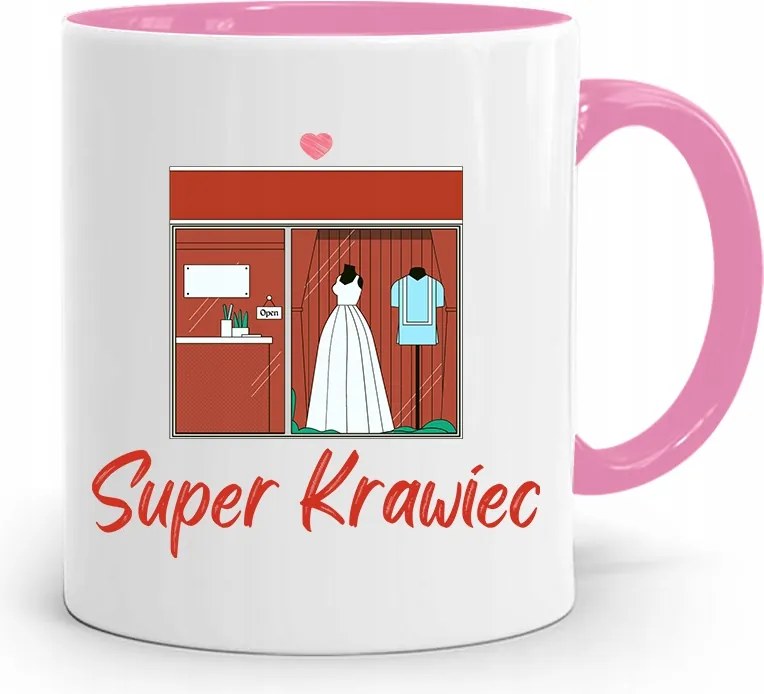 Rózsaszín Szabó Bögre Szuper Szabó nyomott mintával