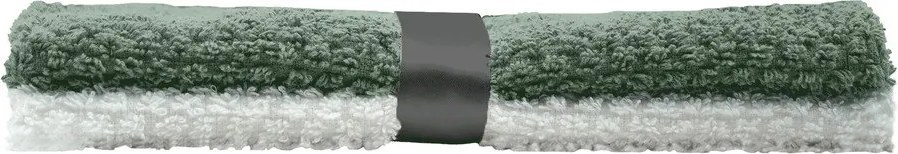 Fehér-zöld frottír pamut törölköző szett 2 db-os 50x50 cm Gourmet – douceur d'intérieur