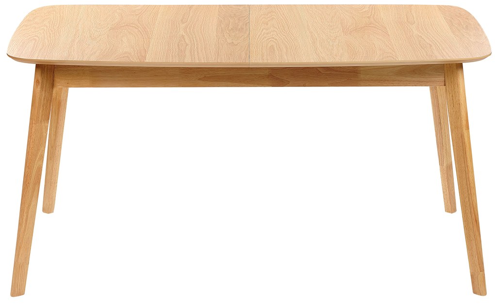 Világosbarna kihúzható étkezőasztal 150/190 x 90 cm MADOX Beliani