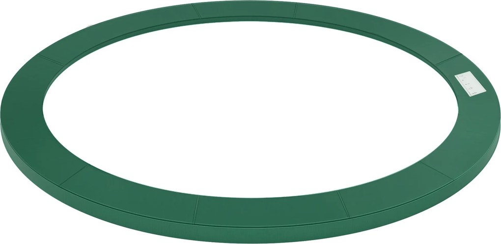 HOMCOM Trambulin Élsapka Védőháló Időjárásálló Ponyva Létra Élborítás: Ø 244cm Zöld | Aosom