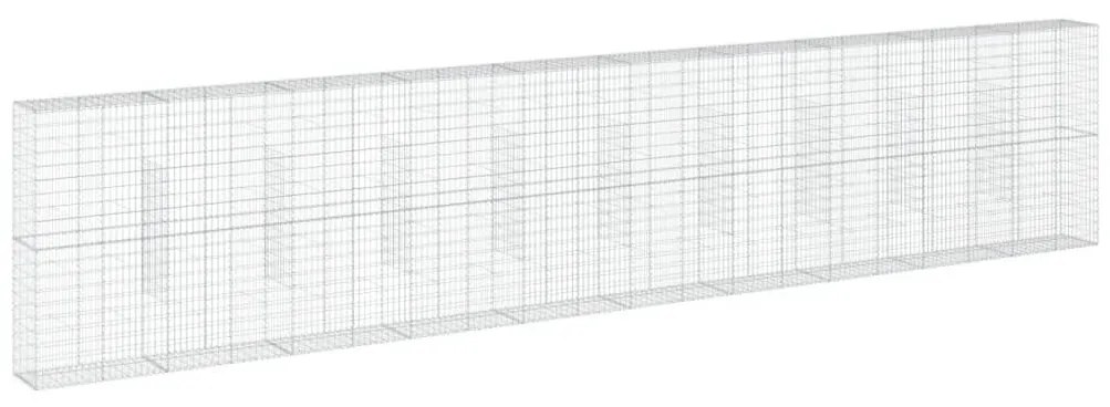 horganyzott vas gabion kosár fedéllel 1000 x 50 x 200 cm