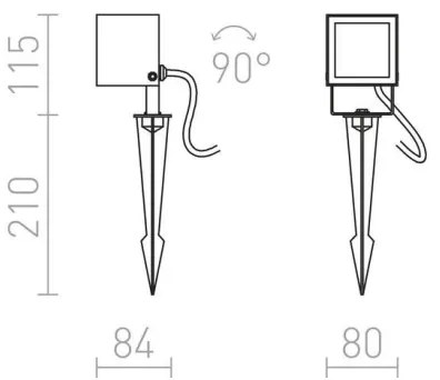 RED - Design Rendl - R12025 - LED Kültéri lámpa BORA LED/6W/230V IP54