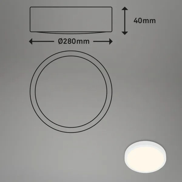 Briloner 3700-016 - LED Mennyezeti lámpa RUNA LED/16W/230V 3000K átm. 28 cm fehér